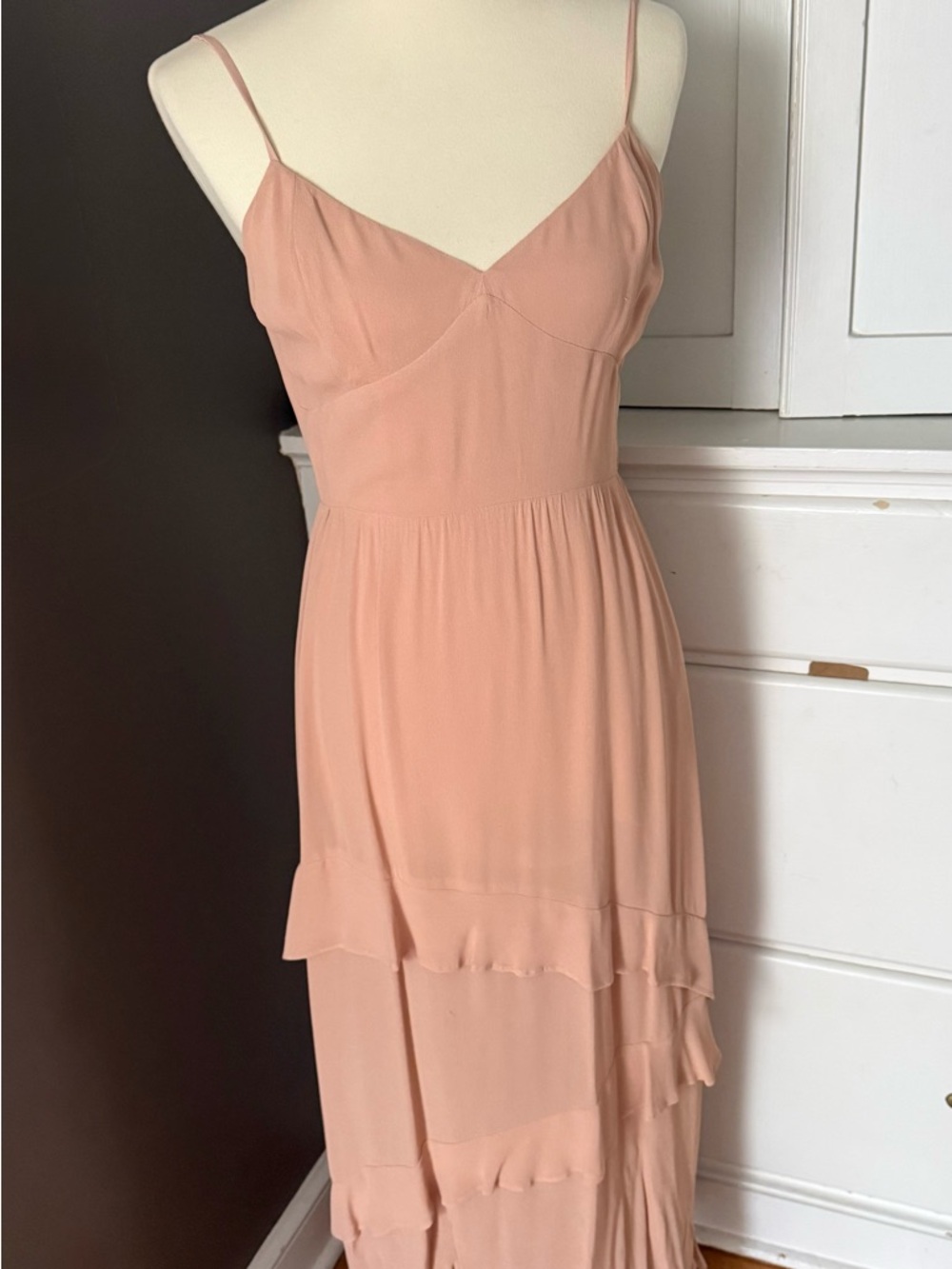 Reformation Blush Pink Spaghetti-Strap Maxi Dress